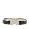 Miniatyrbilde 1 av 5: Pre-owned Hermès Narrow Enamel Clic H Bracelet PM Black