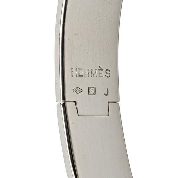 Pre-owned Hermès Narrow Enamel Clic Clac H Bracelet PM Black