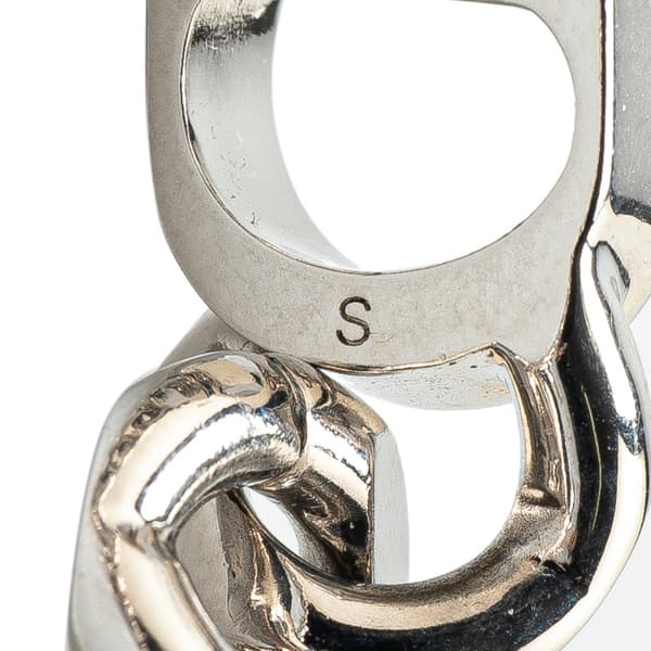 Pre-owned Dior Silver CD Logo Bracelet Silver