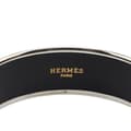 Miniatyrbild 4 av 6: Pre-owned Hermès Wide Carriage Enamel Bangle 65 White