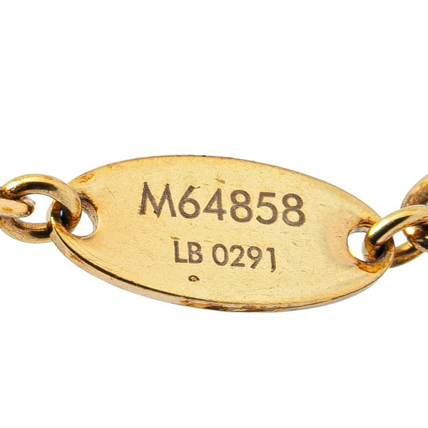 Pre-owned Louis Vuitton Gold Plated Monogram Blooming Supple Bracelet Gold