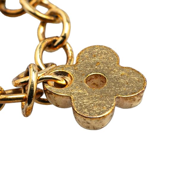 Pre-owned Louis Vuitton Gold Plated Monogram Blooming Supple Bracelet Gold