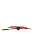 Miniatyrbild 3 av 5: Pre-owned Louis Vuitton Stainless Steel and Nylon LV Space Bracelet Red