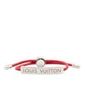 Miniatyrbild 1 av 5: Pre-owned Louis Vuitton Stainless Steel and Nylon LV Space Bracelet Red