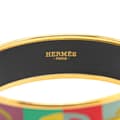 Miniatyrbild 4 av 5: Pre-owned Hermès Wide Enamel Optique Chaine d'Ancre Bangle 65 Multi