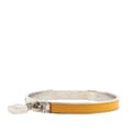 Miniatyrbild 2 av 7: Pre-owned Hermès Leather Kelly Cadena Lock Bangle Bracelet Yellow