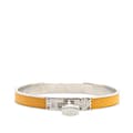 Miniatyrbild 1 av 7: Pre-owned Hermès Leather Kelly Cadena Lock Bangle Bracelet Yellow