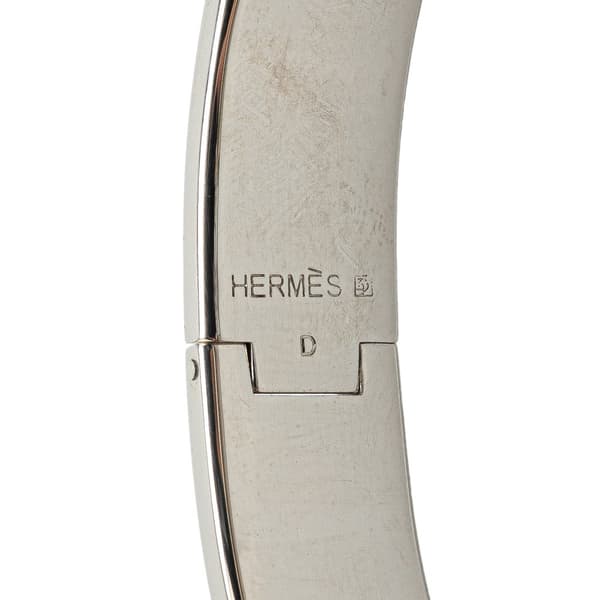 Pre-owned Hermès Narrow Enamel Clic H Bracelet PM Black
