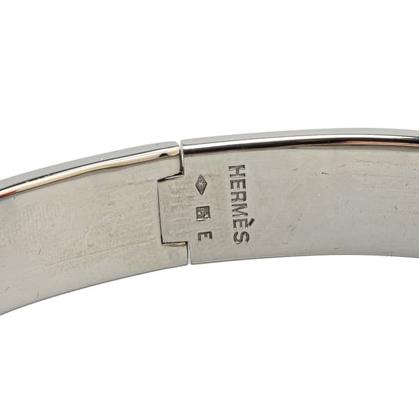 Pre-owned Hermès Narrow Enamel Clic H Bracelet PM Purple