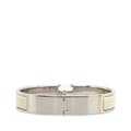 Pikkukuva 3 / 6: Pre-owned Hermès Narrow Enamel Clic H Bracelet PM White