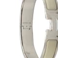 Pikkukuva 5 / 6: Pre-owned Hermès Narrow Enamel Clic H Bracelet PM White