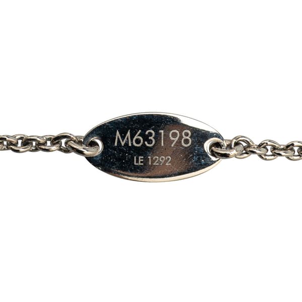 Pre-owned Louis Vuitton Silver Plated Essential V Supple Bracelet Silver