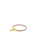 Pikkukuva 2 / 5: Pre-owned Hermès Leather and Gold Plated Cadena Heart Charm Bracelet Brown