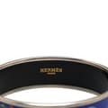 Miniatyrbild 4 av 5: Pre-owned Hermès Wide Cloissone Enamel Bangle 65 Blue
