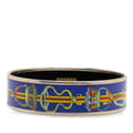 Miniatyrbild 1 av 5: Pre-owned Hermès Wide Cloissone Enamel Bangle 65 Blue