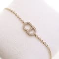 Miniatyrbild 2 av 4: Pre-owned Dior Gold Plated Crystal Petit CD Bracelet Gold