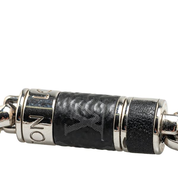 Pre-owned Louis Vuitton Monogram Eclipse Chain Bracelet Silver