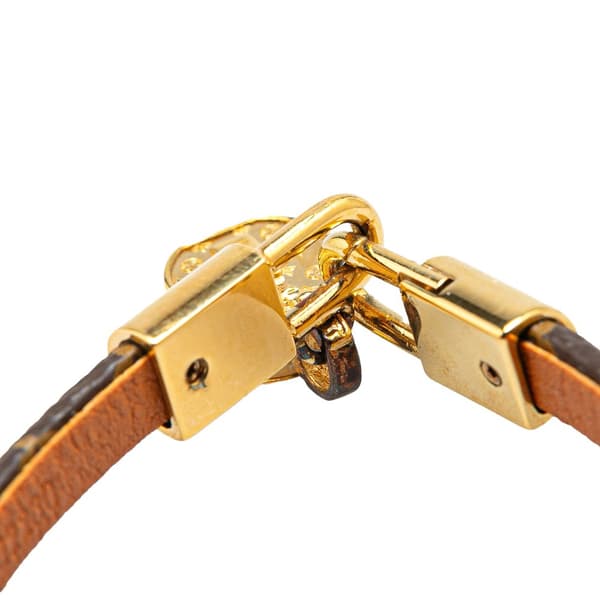 Pre-owned Louis Vuitton Monogram Tribute Charm Bracelet 17 Brown