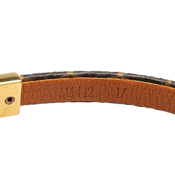 Pre-owned Louis Vuitton Monogram Tribute Charm Bracelet 17 Brown