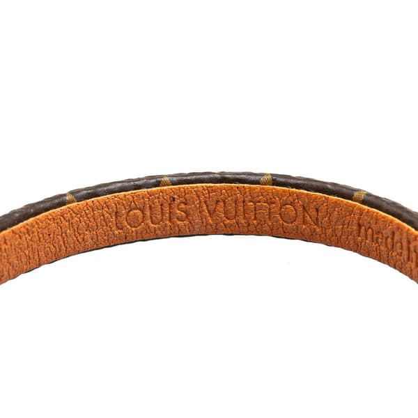 Pre-owned Louis Vuitton Monogram Tribute Charm Bracelet 17 Brown