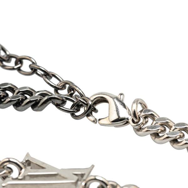 Pre-owned Louis Vuitton Silver Plated LV Instinct Bracelet Silver