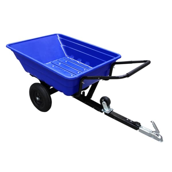 ATV Trailer Skottkärra Trädgård Transport Bärgning Fyrhjuling Gård Hästar Last Hästhage Kraftig Traktor Terräng Tippfunktion Pneumatiska Däck 295 kg