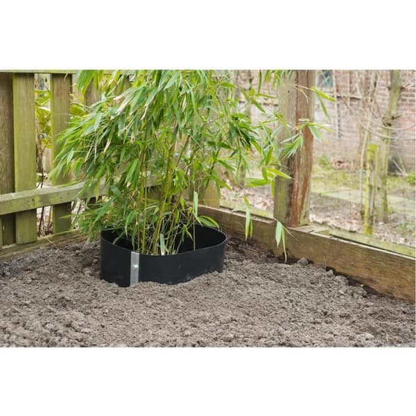 NATUR Anti-root barriär med stängningsskena - svart HDPE