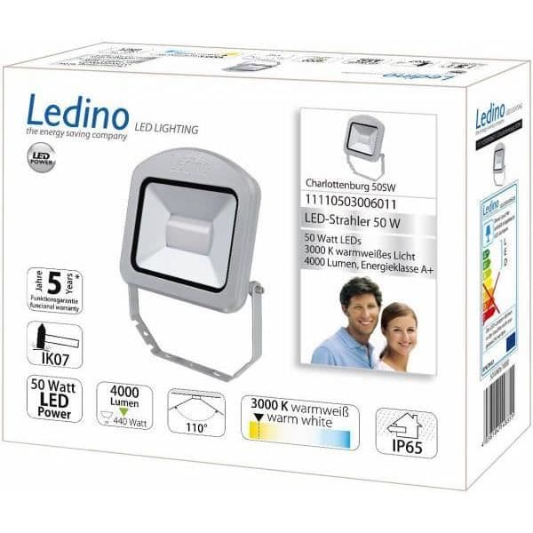 Ledino Charlottenburg 50SW LED-Strahler, 50W, 3000K, silver (11110503006011)