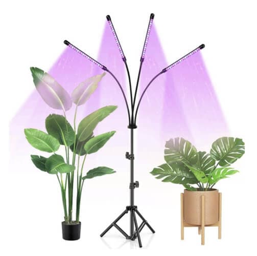 Fullspektrum LED Växtlampa med Stativ och 4st Justerbara Armar