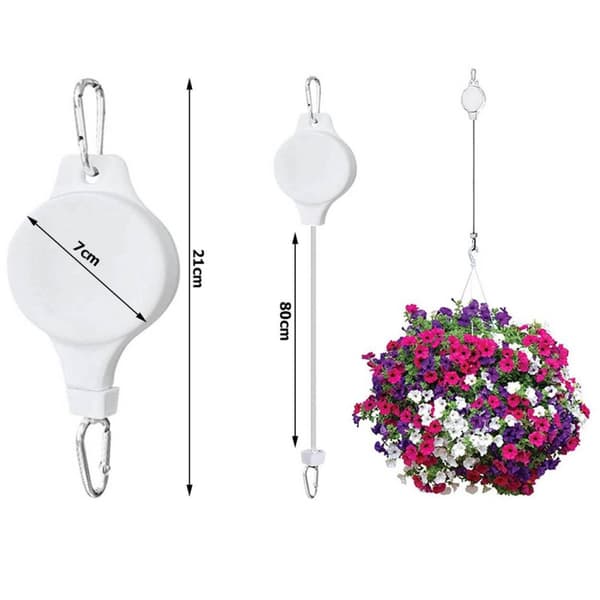 2stk justerbare hengekroker for blomsterpotter | Heve og senkede hengere