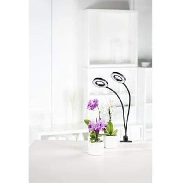 LED-lampa för växter - XAVAX - Circle - 48 LED (18 W) - 3 ljuslägen - USB uppladdningsbar