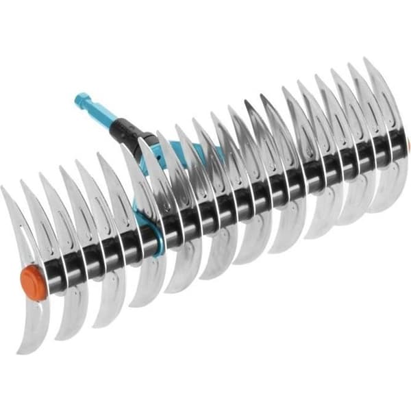 GARDENA Combisystem® 35 cm Scarifier Rake - Pressade galvaniserade stålblad - Anti-skumning och smula sönder - 25 års garanti (3392-20)