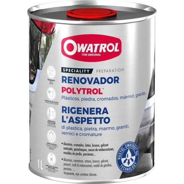OWATROL POLYTROL Renoverare Plast och Multi-ytor Exteriör Renoverare Krom Golv Trädgårdsmöbler Stenar Marmor Metaller Ré
