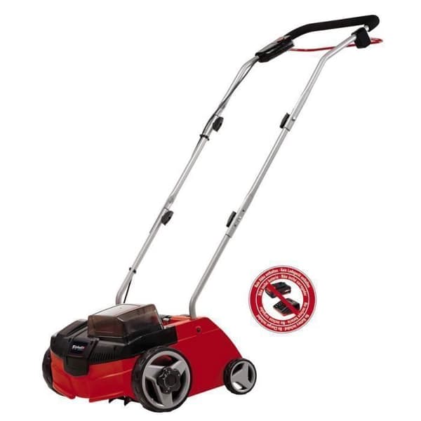 Elektrisk rivare - EINHELL - GC-SC 36/31 Li-Solo - 36V batteri - Riktningsvals med 8 blad Svart, Grå, Röd