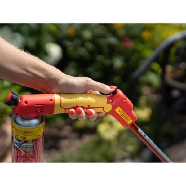 Premium Grøn Ukrudtsbrænder Bred Tud - ROTHENBERGER - 990°C - Ø40 mm - Rød og Gul