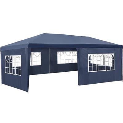 Festtest med 5 sider 6x3 m - blå