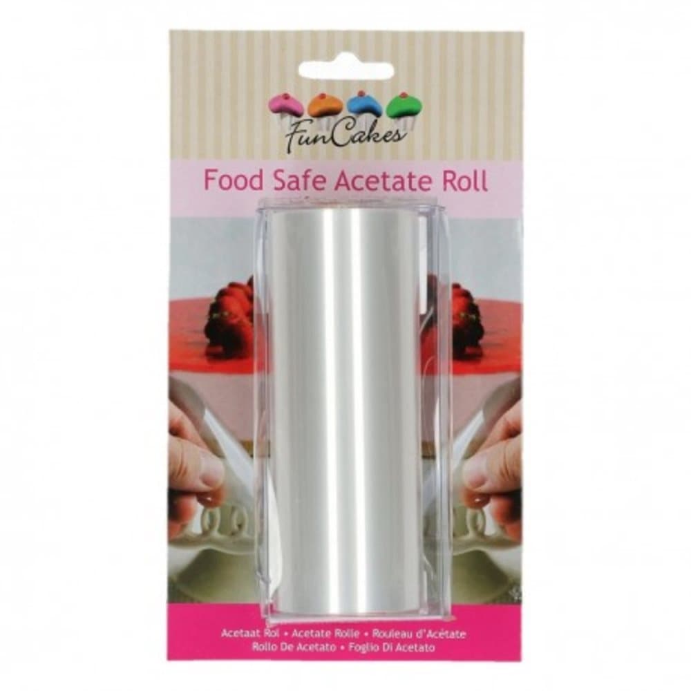 12cm Food Safe Acetate Roll FunCakes 20m Tårtplast