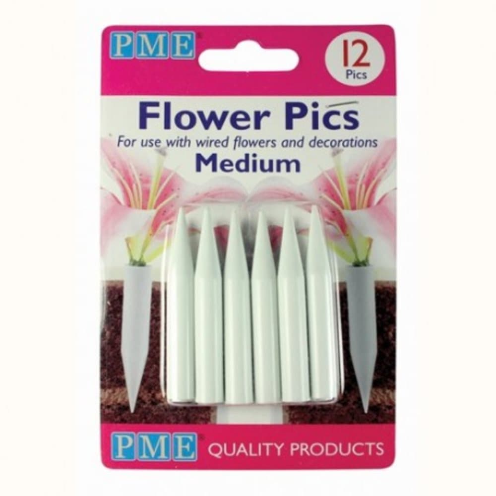 Medium Flower pics 12 st till Sockerblommor PME