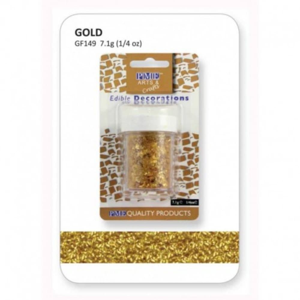 Gold Glitter Flakes PME Sugarcraft