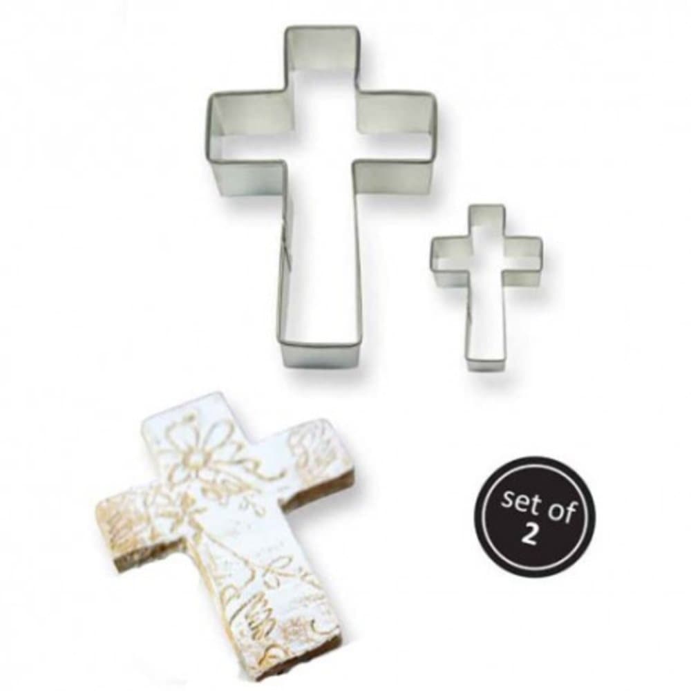 2 st Kors Utstickare i metall PME Sugarcraft