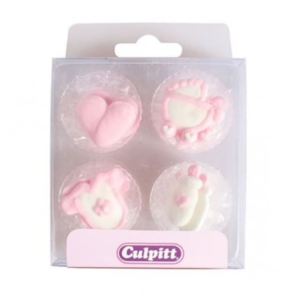 Socker Babyfigurer Rosa 12 st Culpitt