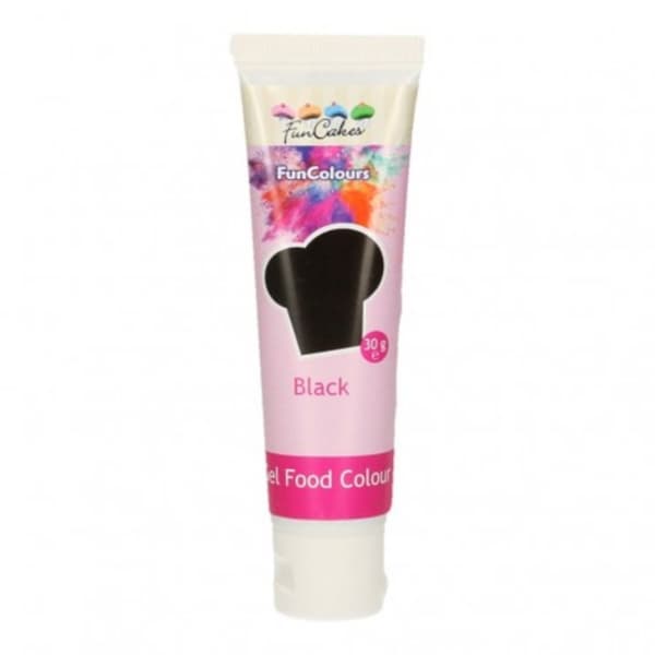 Black 30g Pastafärg (Geléfärg) FunCakes