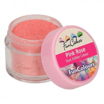 Pink Rose Ätbar Matt Pulverfärg FunCakes 2,5g