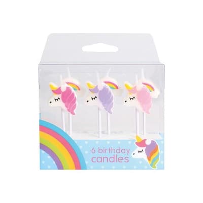 6st Tårtljus Unicorns