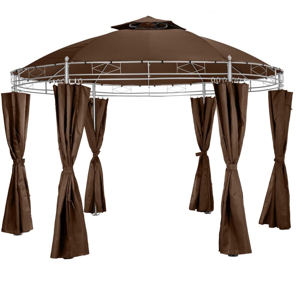 Havepavillon rund 350 cm Siana - brun