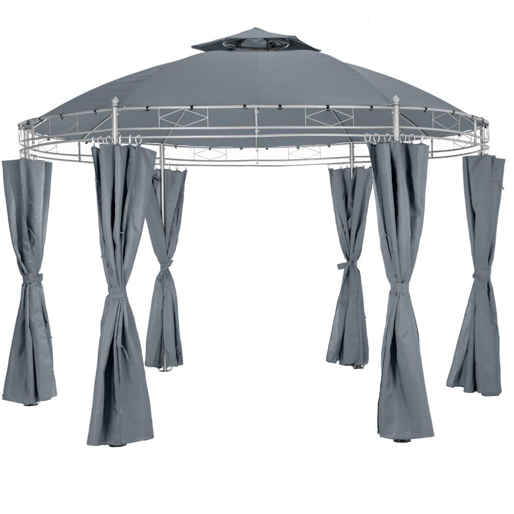 Havepavillon rund 350 cm Siana - anthrazit