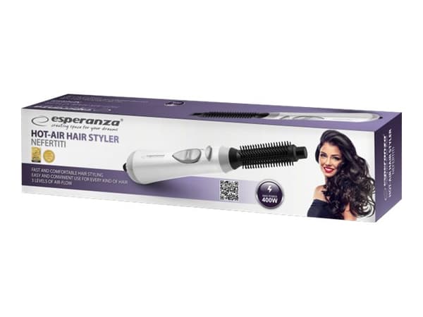 Esperanza NEFERTITI WHITE EBK001W dryer and curling iron