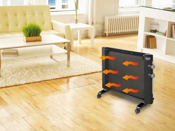 De’Longhi HMP 2000, Radiator, Vägg, Golv, Svart, Rotations-, 2000 W, 1000 W