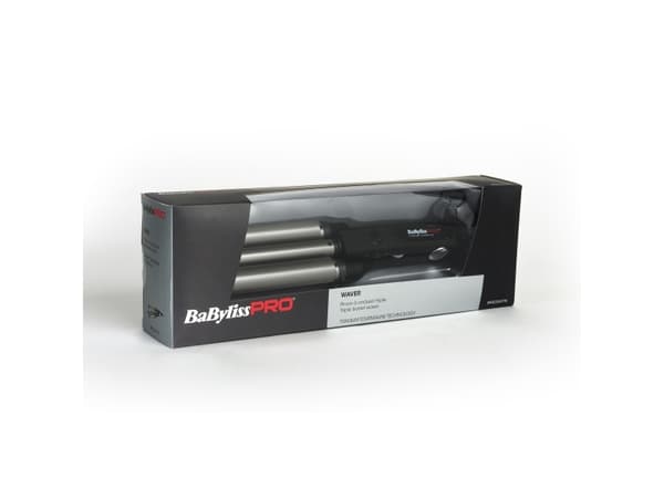 BaBylissPRO TRIPPLE WAVER, Locktång, varm, knappar, 140 °C, 220 °C, svart