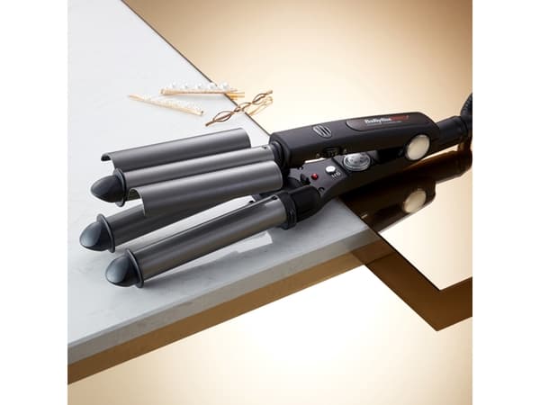 BaBylissPRO TRIPPLE WAVER, Locktång, varm, knappar, 140 °C, 220 °C, svart
